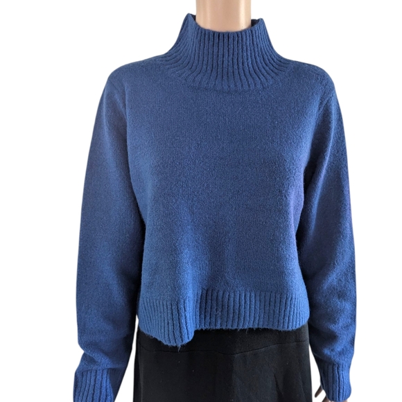 525 America sweater boucle soft Mockneck Blue Jeans pullover - Picture 2 of 9